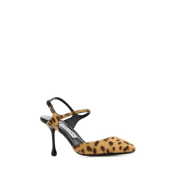 JIMMY CHOO Leopard Print Calf Hair Pointed Toe Slingback Heels Women PRINTED - Picture 2 of 2